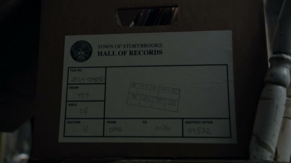 Hall of Records with section 4 aisle 8 (S01E11)