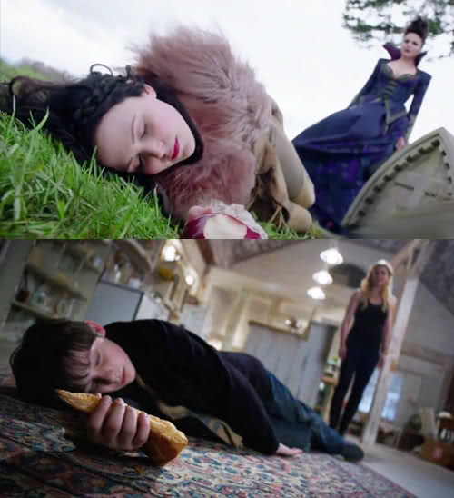 The visual parallel between Snow White and Henry