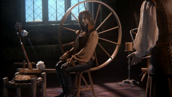 Rumplestiltskin's silly spinning face (The Doctor-2x05)