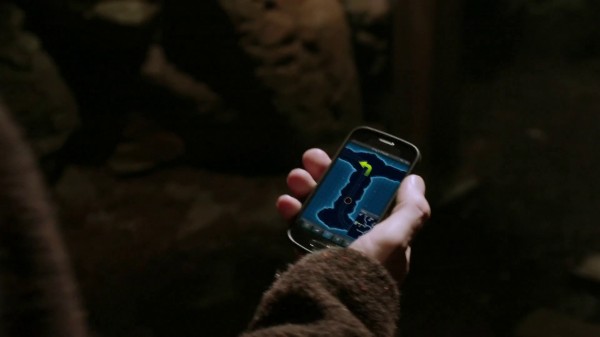 Greg's phone leading him through mines (2x22-And Straight on 'til Morning)