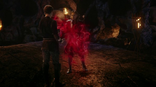 Rumple's dad turns into red smoke (3x08 Think Lovely Thoughts)