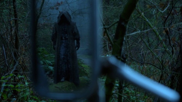 Hooded figure in rearview mirror (3x14 The Tower) Once Upon a Time podcast