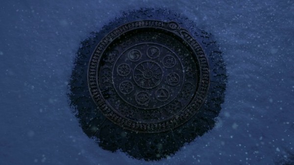 Symbols on the Vault of the Dark One (3x15 Quiet Minds)