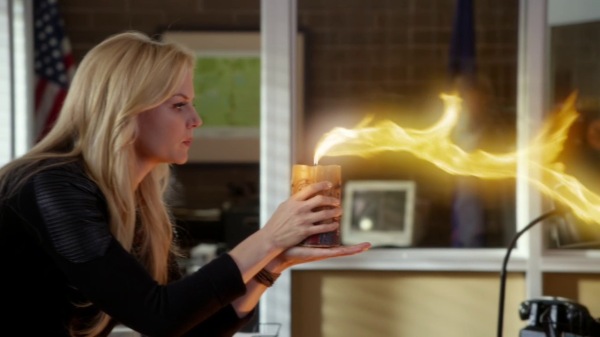 Once Upon a Time 4x07 The Snow Queen - Emma blows fire from candle