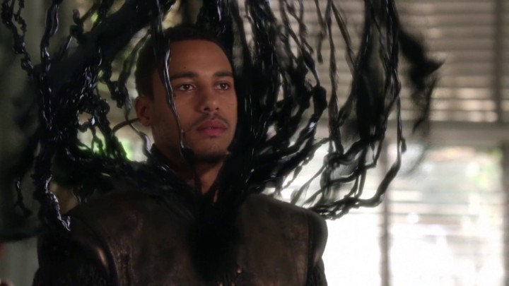 Once Upon a Time 5x08 Birth - Darkness seeping out of Merlin