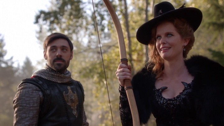 Once Upon a Time 5x09 The Bear King - Arthur with Zelena holding Merida's bow