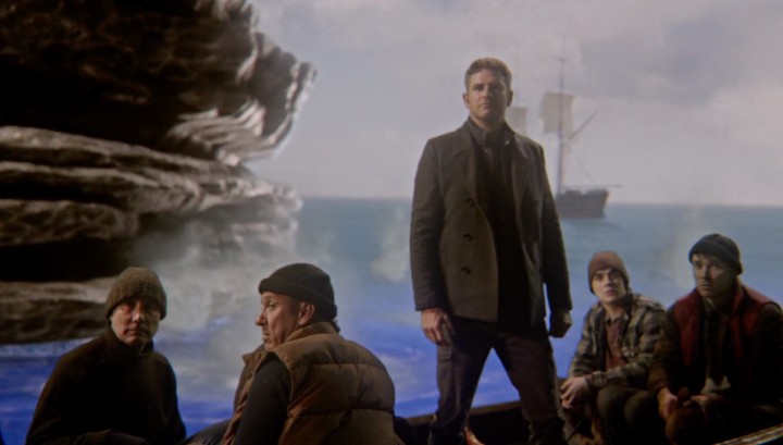 Liam and the Others in the Boat Mt Doom 5x15 The Brothers Jones