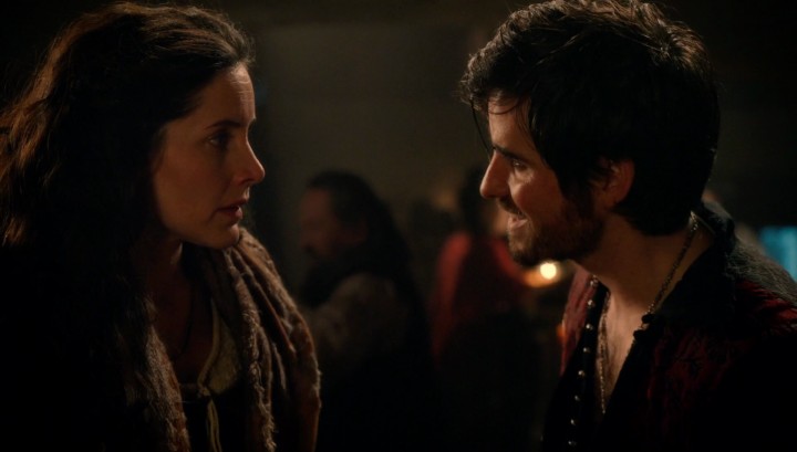 Once Upon a Time 5x14 Devil's Due - Milah and Hook meets for the first time in the tavern