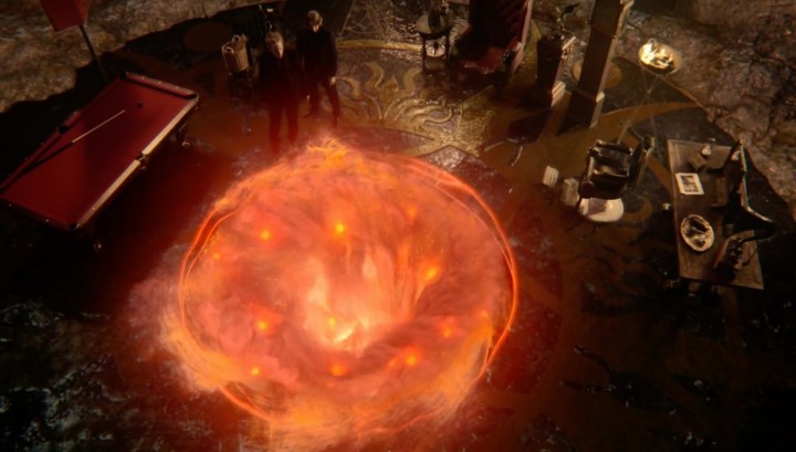 Once Upon a Time 5x16 Our Decay - Hades and Rumplestiltskin opening the portal from the Underworld to Storybrooke