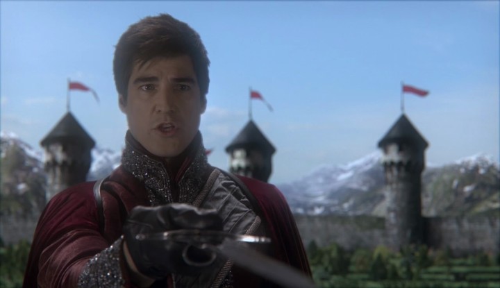 Once Upon a Time 5x17 Her Handsome Hero - Gaston visits Rumplestiltskin's castle from 1x12 Skin Deep