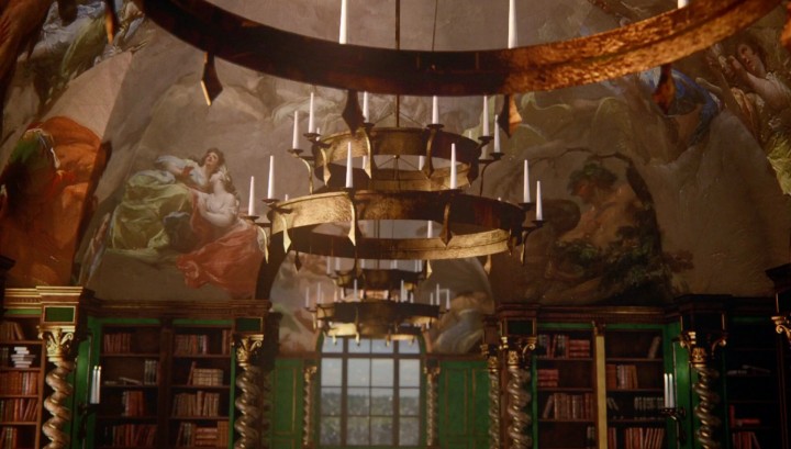 Once Upon a Time 5x17 Her Handsome Hero - Murals in Belle's library