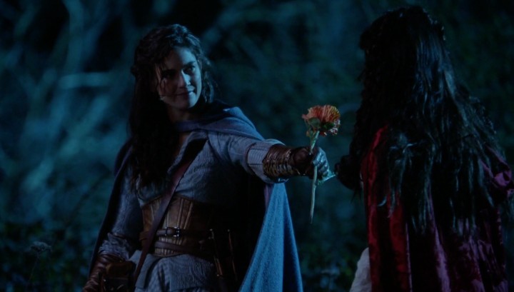 Once Upon a Time podcast 5x18 Ruby Slippers - Dorothy giving poppies flower to Red in Oz