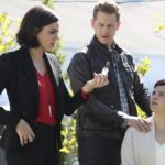 Once Upon a Time podcast 6x07 Heartless - Regina holding potion bottle with David and Snow White