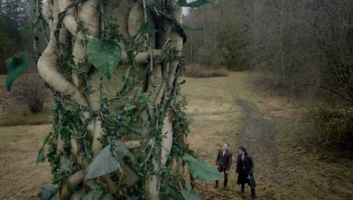 Once Upon a Time 6x21 6x22 The Final Battle - David and Hook about to climb the beanstalk