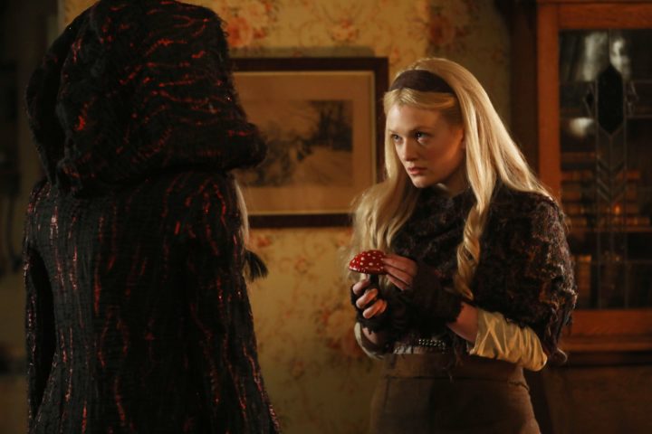 Once Upon a Time podcast 7x09 One Little Tear - Gothel giving Rapunzel mushroom from Wonderland