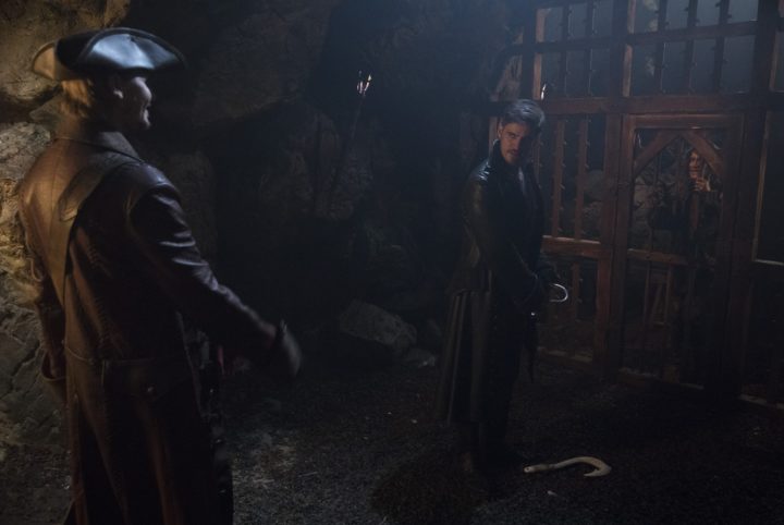 Once Upon a Time 7x13 Knightfall - Captain Ahab and Nook at Rumplestiltskin's jail cell