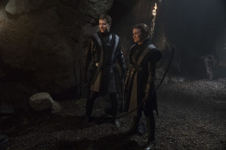 Once Upon a Time 7x22 Leaving Storybrooke - Snow White and Prince Charming disguised as Black Knights